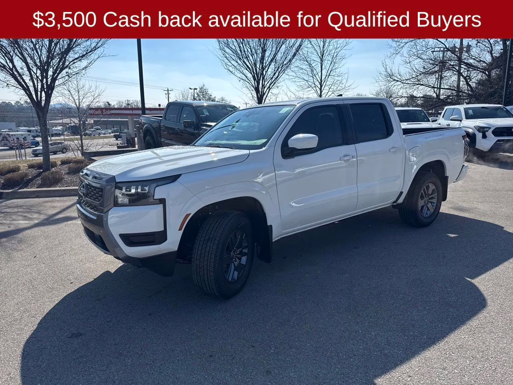 2026 Glacier White Nissan Frontier SV 4X4 Truck