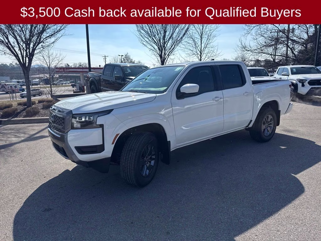 2026 Glacier White Nissan Frontier SV 4X4 Truck