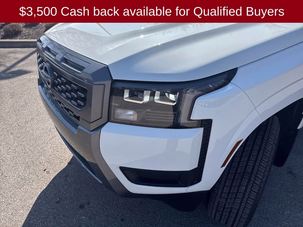 2026 Glacier White Nissan Frontier SV 4X4 Truck