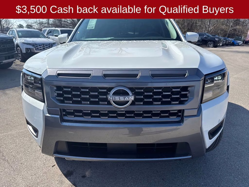 2026 Glacier White Nissan Frontier SV 4X4 Truck