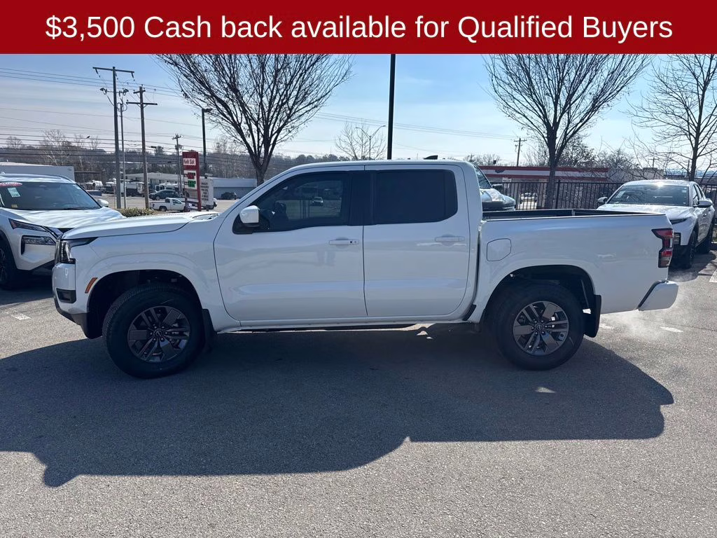 2026 Glacier White Nissan Frontier SV 4X4 Truck