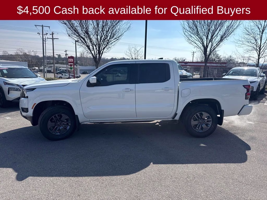 2026 Glacier White Nissan Frontier SV 4X4 Truck