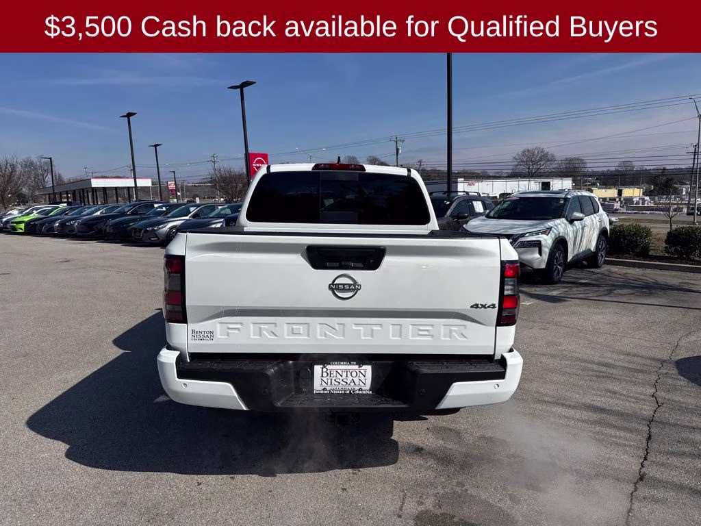 2026 Glacier White Nissan Frontier SV 4X4 Truck