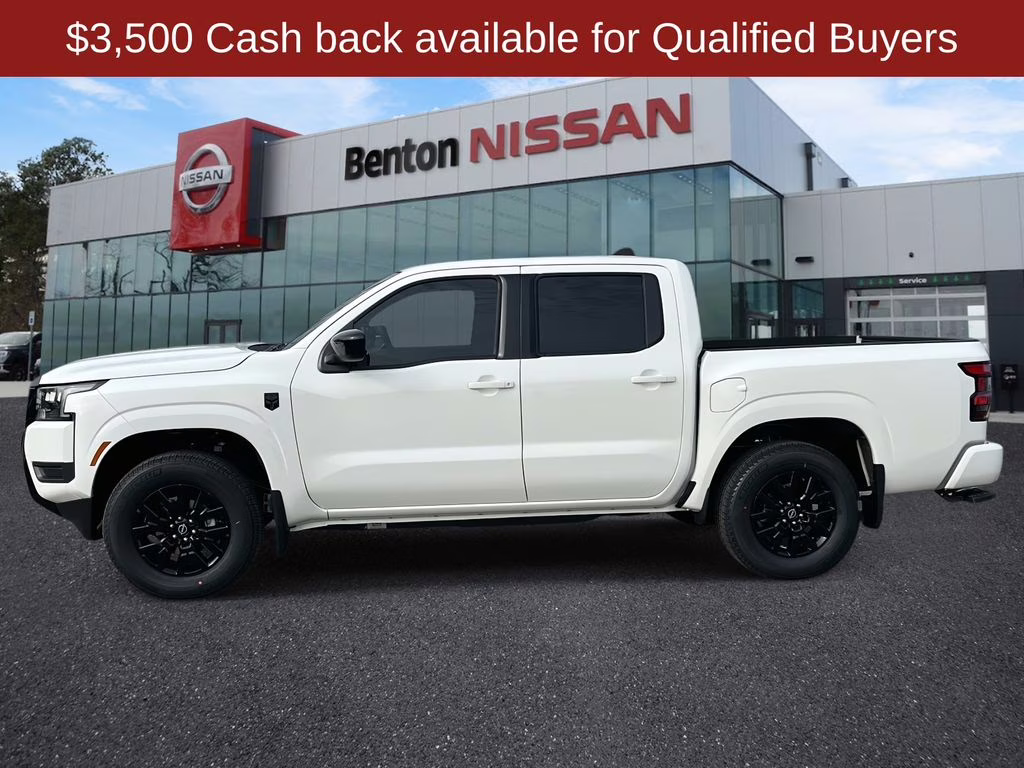 2026 Glacier White Nissan Frontier SV 4X4 Truck