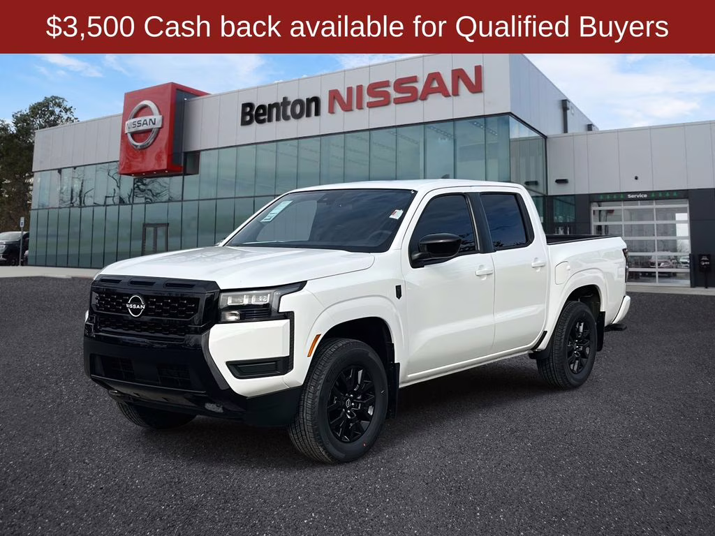 2026 Glacier White Nissan Frontier SV 4X4 Truck