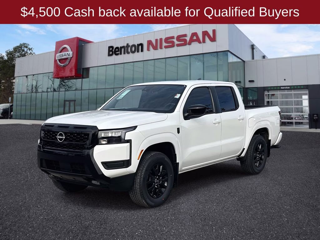 2026 Glacier White Nissan Frontier SV 4X4 Truck