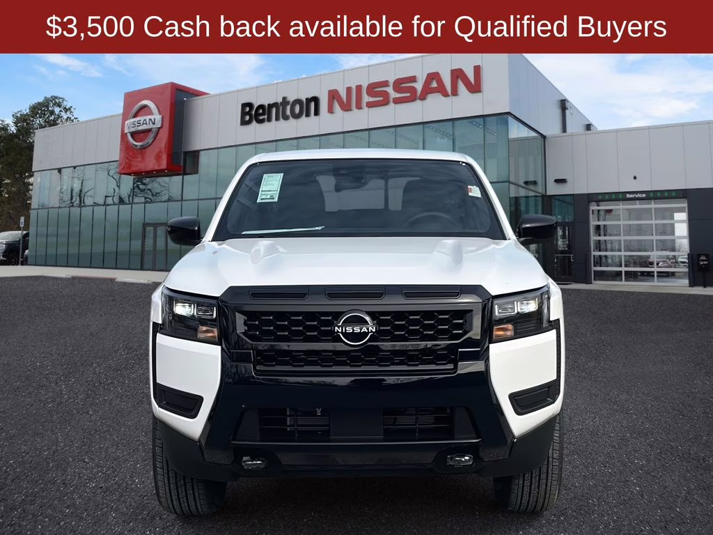 2026 Glacier White Nissan Frontier SV 4X4 Truck