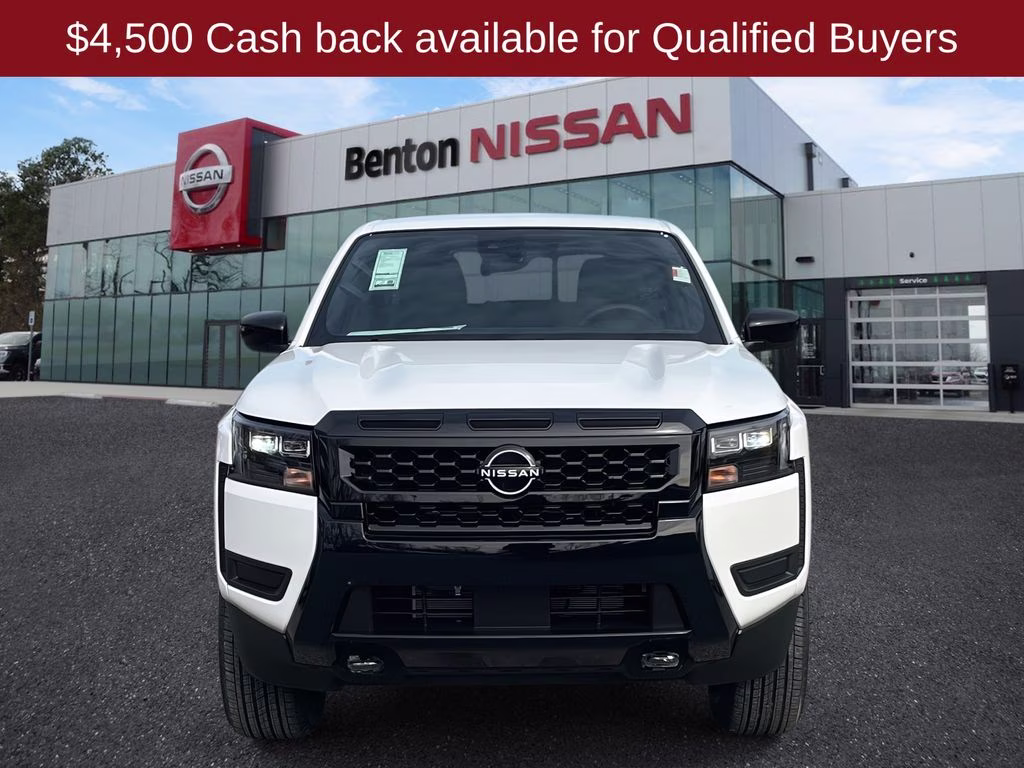 2026 Glacier White Nissan Frontier SV 4X4 Truck
