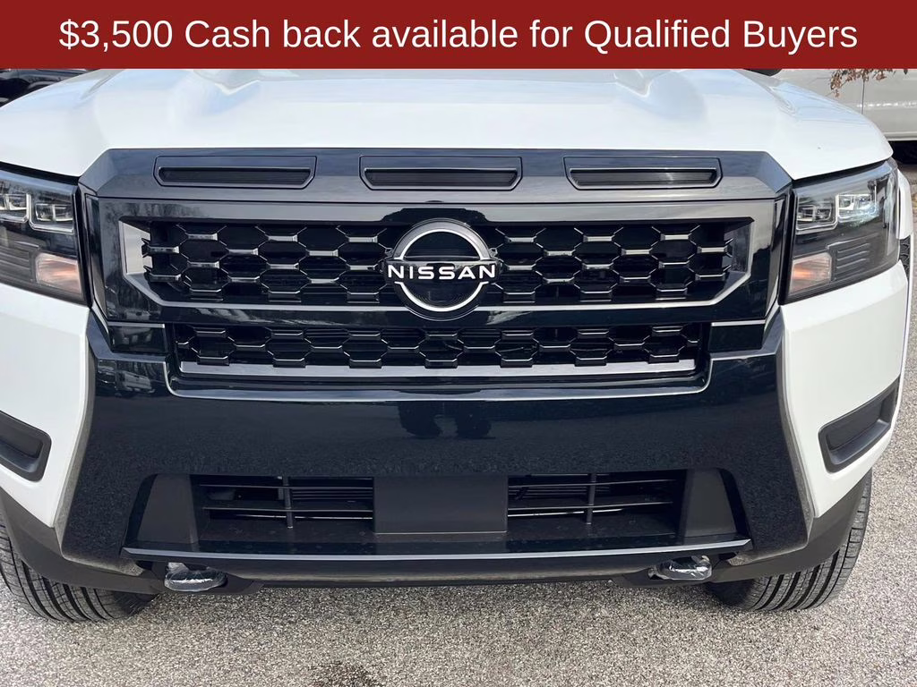 2026 Glacier White Nissan Frontier SV 4X4 Truck