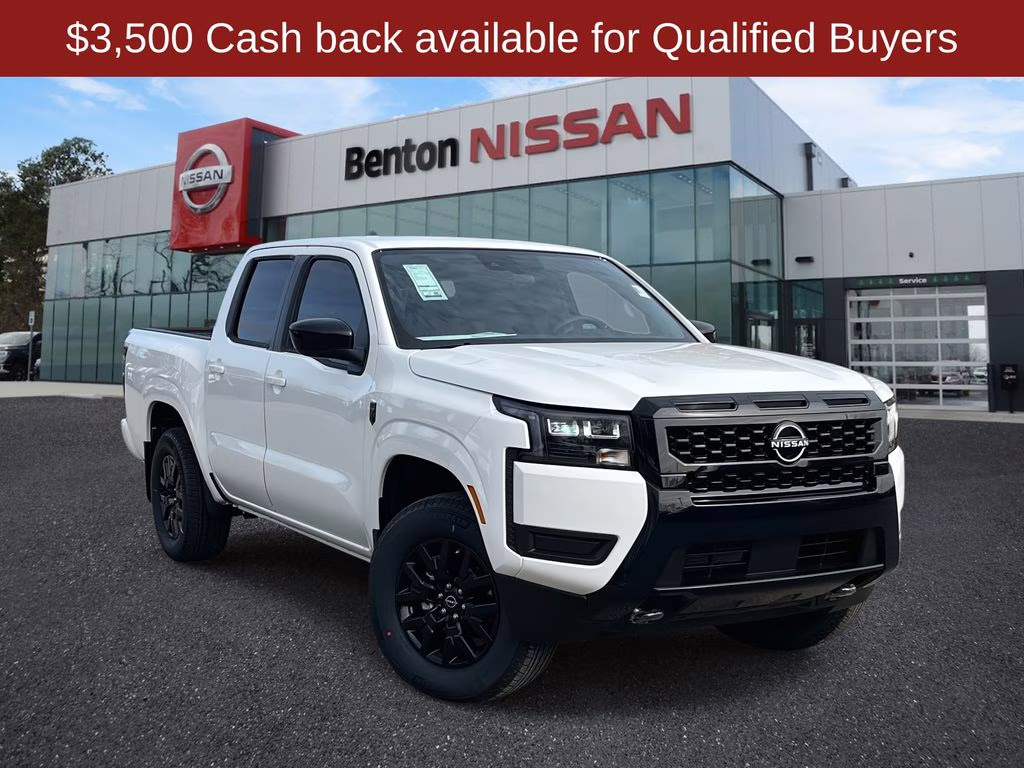 2026 Glacier White Nissan Frontier SV 4X4 Truck