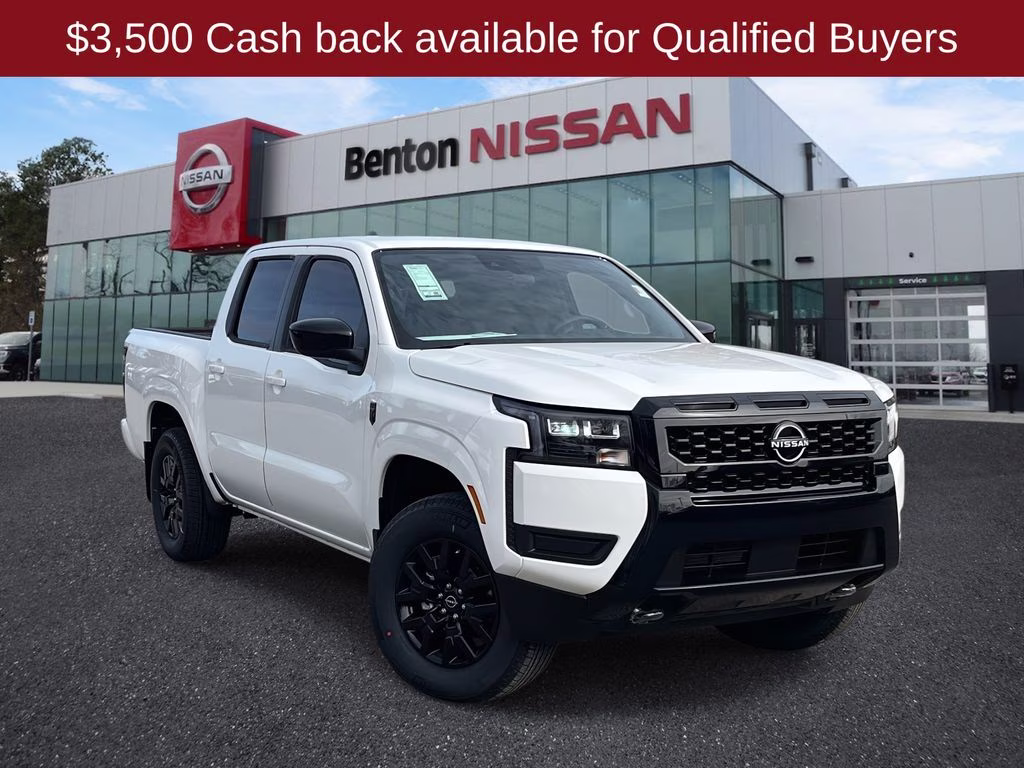 2026 Glacier White Nissan Frontier SV 4X4 Truck
