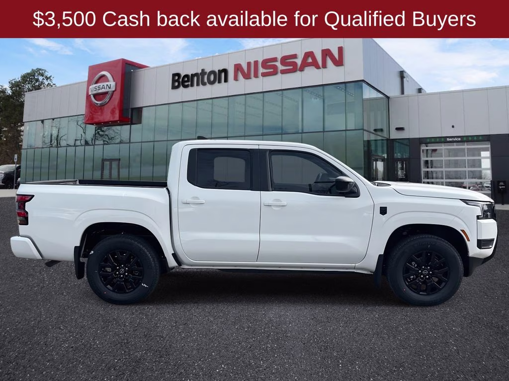 2026 Glacier White Nissan Frontier SV 4X4 Truck