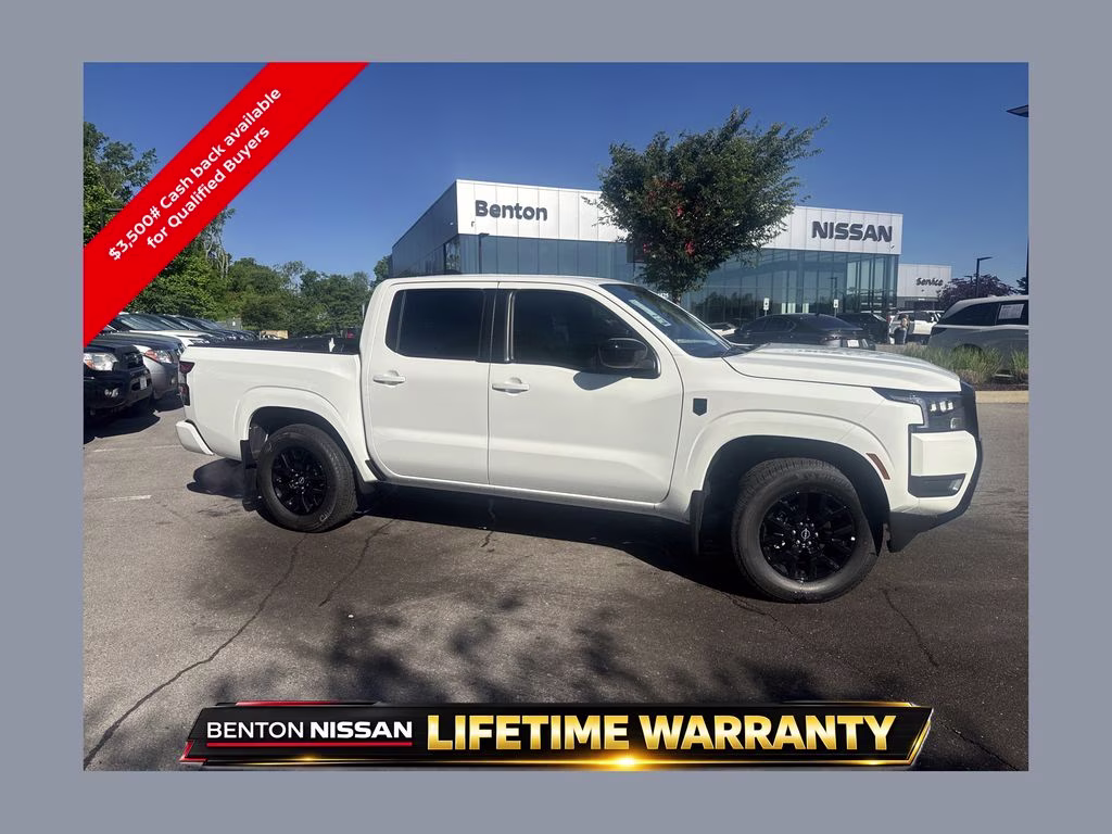 2026 Glacier White Nissan Frontier SV 4X4 Truck