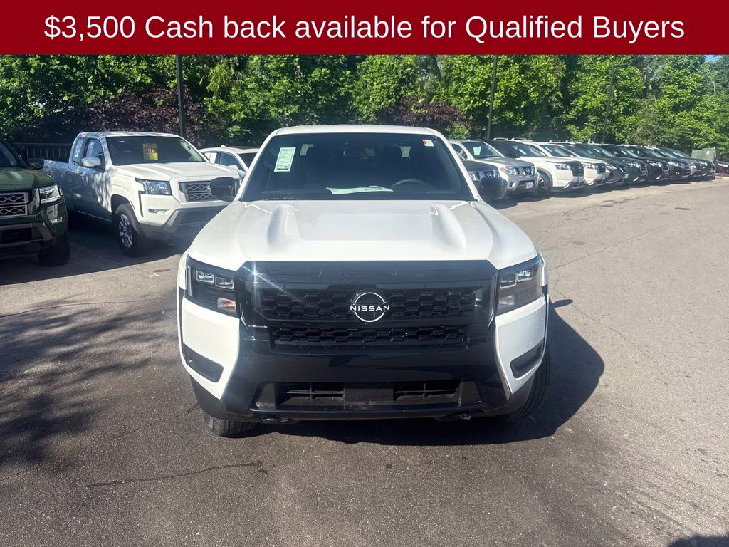 2026 Glacier White Nissan Frontier SV 4X4 Truck
