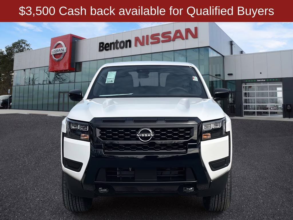 2026 Glacier White Nissan Frontier SV 4X4 Truck