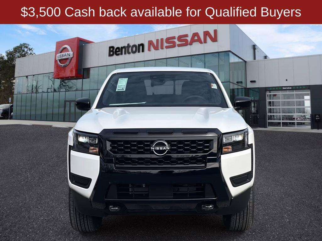 2026 Glacier White Nissan Frontier SV 4X4 Truck