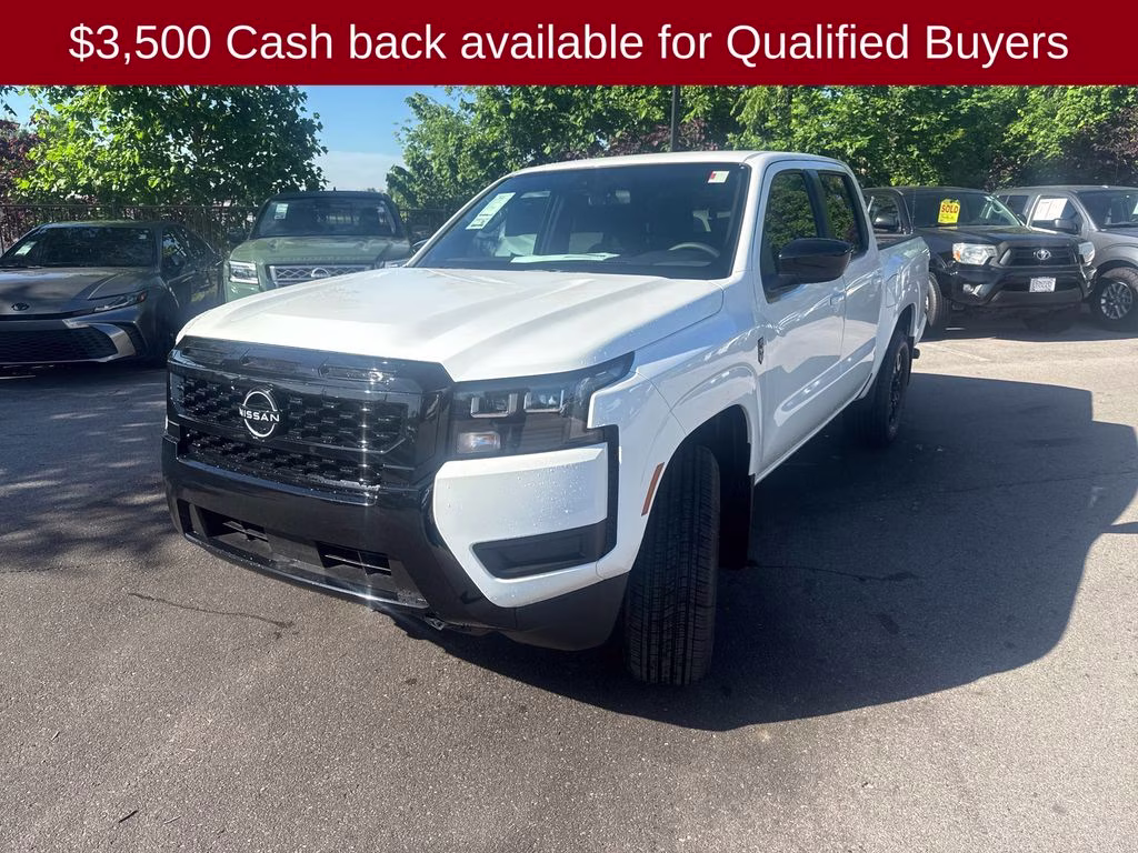 2026 Glacier White Nissan Frontier SV 4X4 Truck