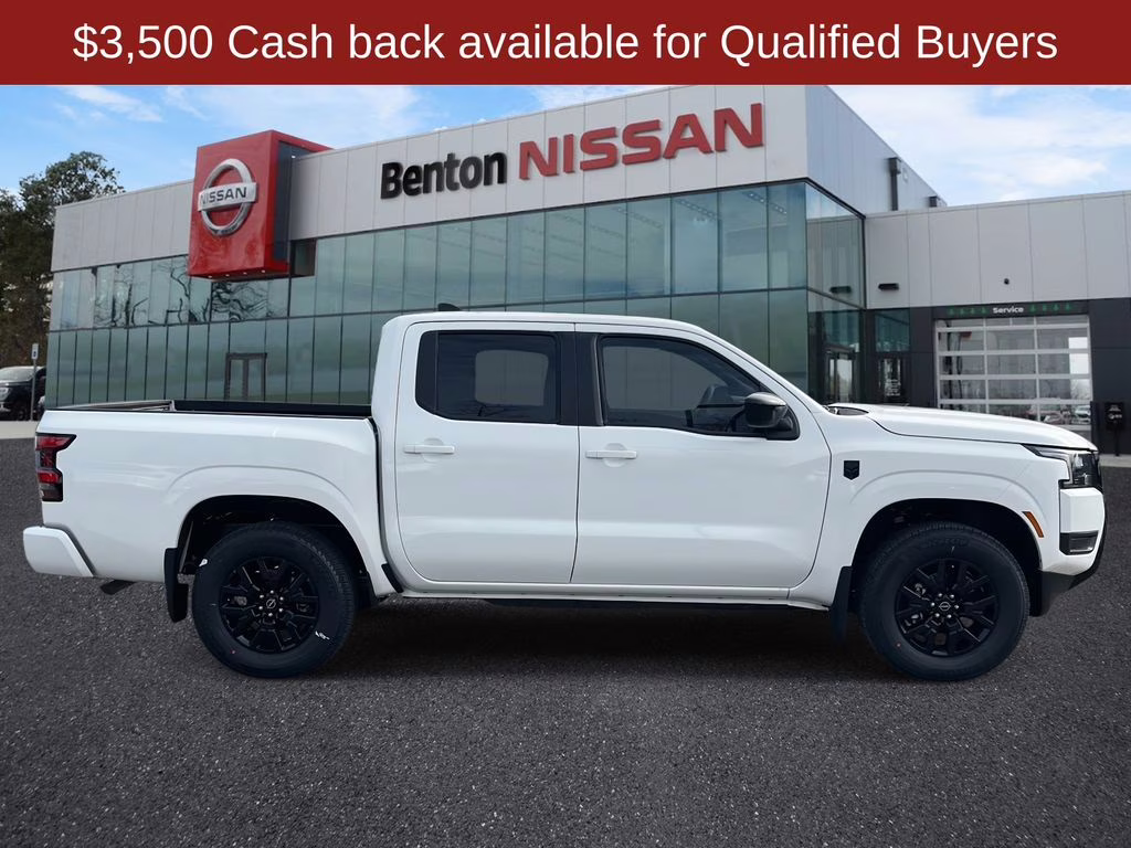 2026 Glacier White Nissan Frontier SV 4X4 Truck