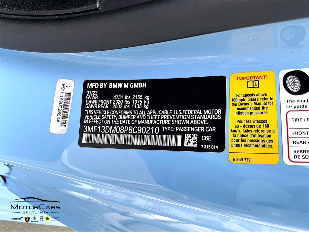 2023 Blue BMW M2 Competition Package RWD Coupe