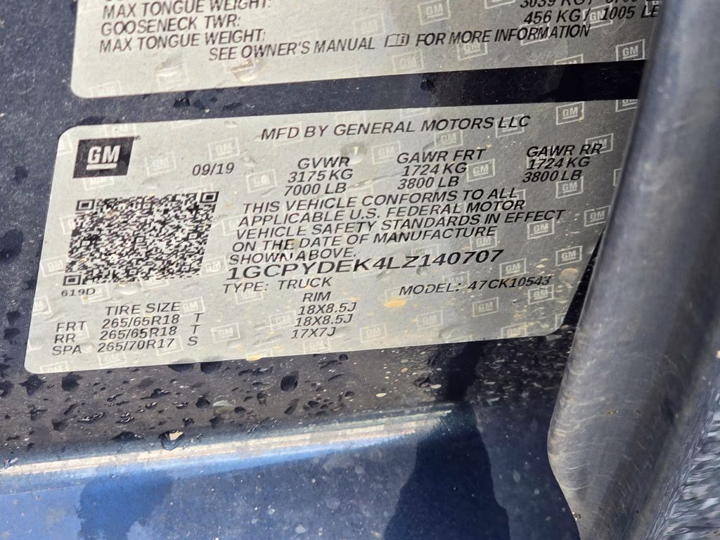2020 Northsky Blue Metallic Chevrolet Silverado 1500 LT 4X4 Truck