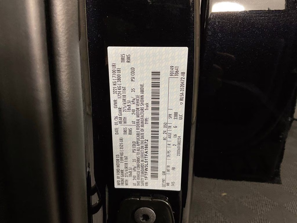 2026 Black Metallic Ford F-150 XLT 4X4 Truck