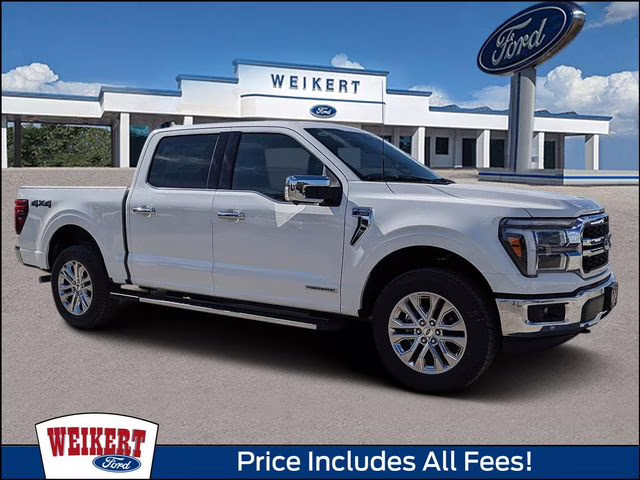 2025 Star White Metallic Tri-Coat Ford F-150 Lariat 4X4 Truck