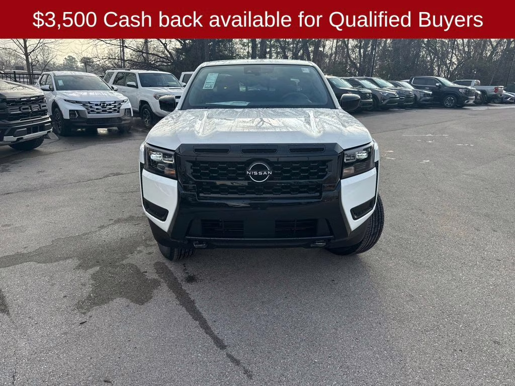 2026 Glacier White Nissan Frontier SV 4X4 Truck