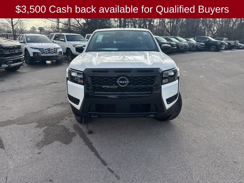2026 Glacier White Nissan Frontier SV 4X4 Truck