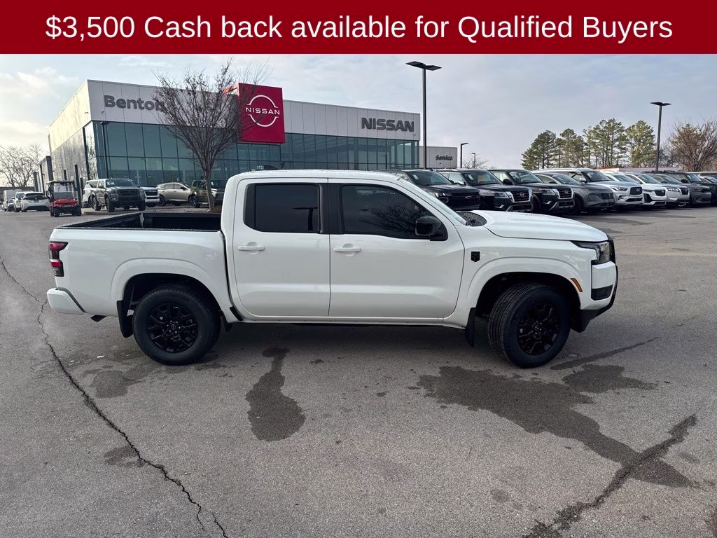2026 Glacier White Nissan Frontier SV 4X4 Truck