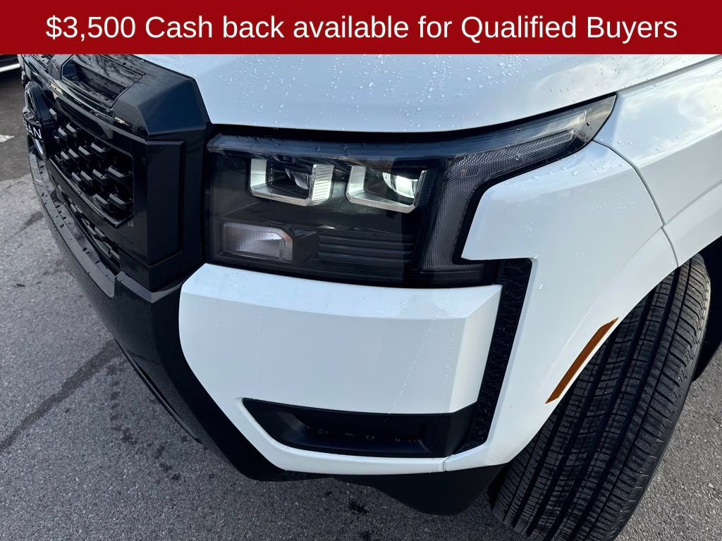 2026 Glacier White Nissan Frontier SV 4X4 Truck