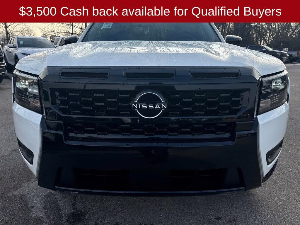 2026 Glacier White Nissan Frontier SV 4X4 Truck