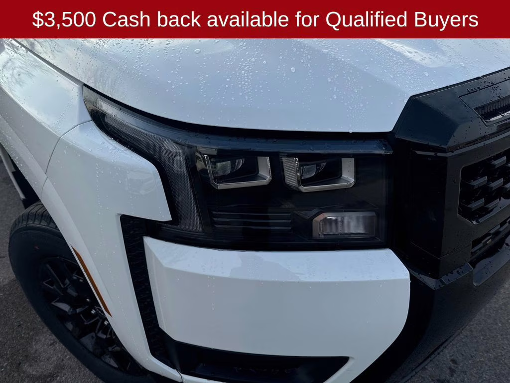 2026 Glacier White Nissan Frontier SV 4X4 Truck