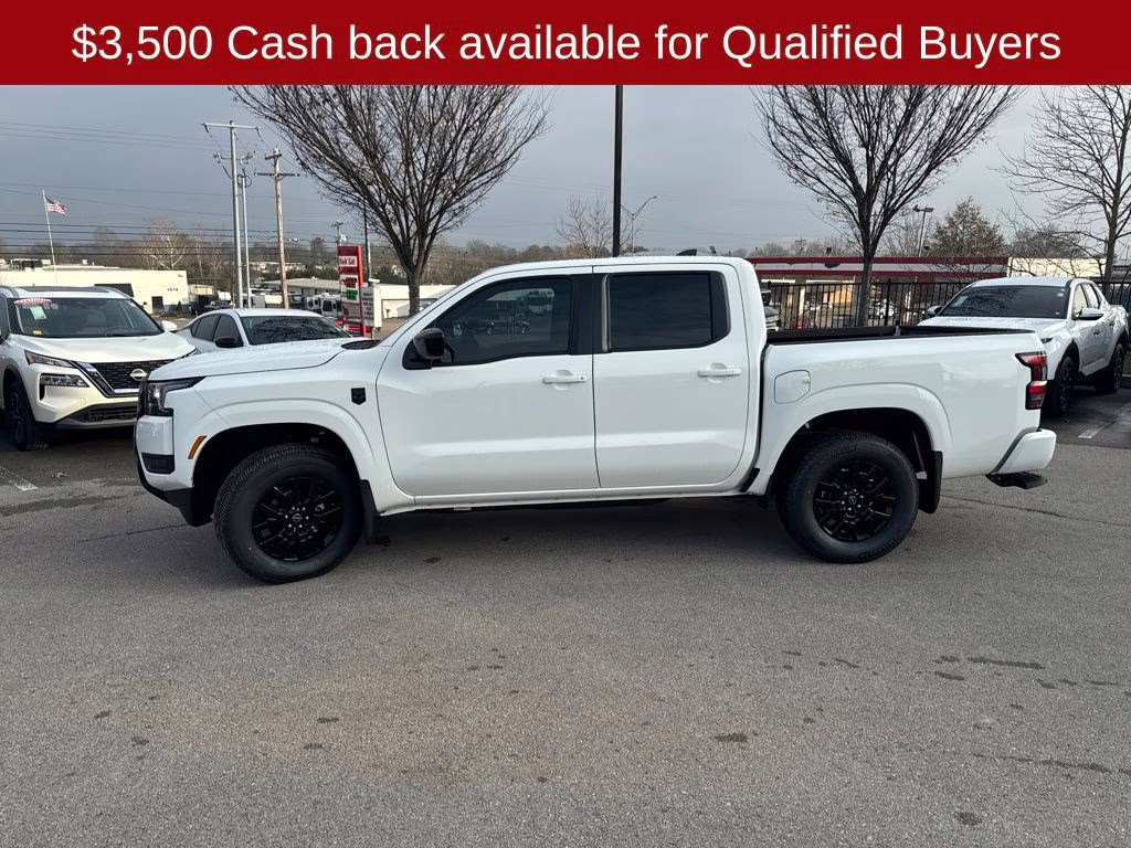 2026 Glacier White Nissan Frontier SV 4X4 Truck