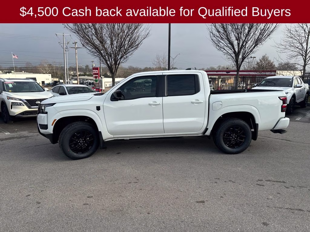 2026 Glacier White Nissan Frontier SV 4X4 Truck