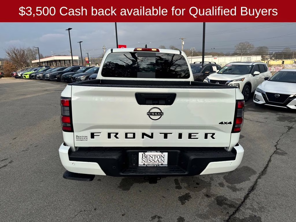 2026 Glacier White Nissan Frontier SV 4X4 Truck