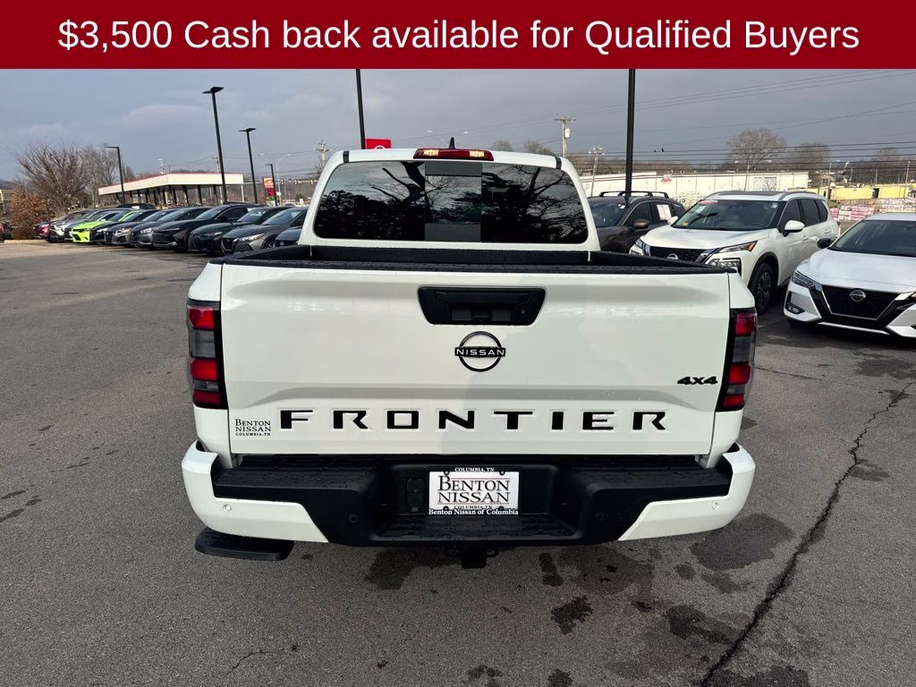 2026 Glacier White Nissan Frontier SV 4X4 Truck