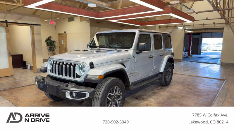 2024 Silver Jeep Wrangler 4 Door Sahara Sport Utility 4D 4X4