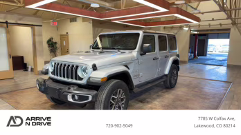 2024 Silver Jeep Wrangler 4 Door Sahara Sport Utility 4D 4X4