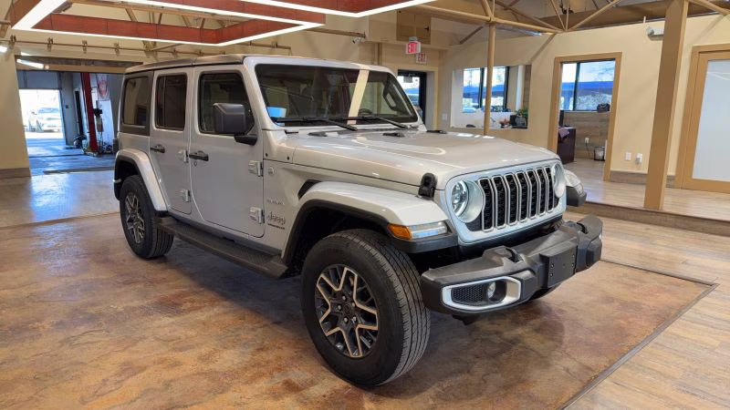 2024 Silver Jeep Wrangler 4 Door Sahara Sport Utility 4D 4X4