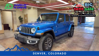 2024 Blue Jeep Wrangler 4 Door Sahara Sport Utility 4D 4X4