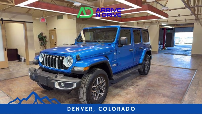 2024 Blue Jeep Wrangler 4 Door Sahara Sport Utility 4D 4X4