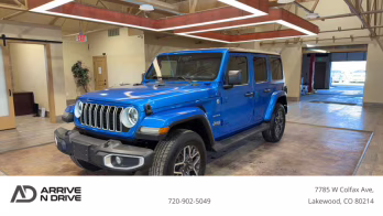 2024 Blue Jeep Wrangler 4 Door Sahara Sport Utility 4D 4X4