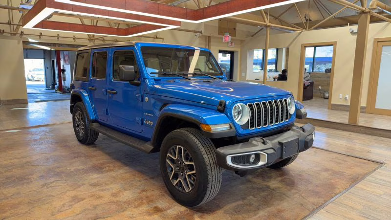 2024 Blue Jeep Wrangler 4 Door Sahara Sport Utility 4D 4X4