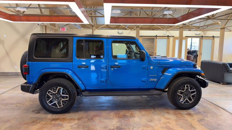 2024 Blue Jeep Wrangler 4 Door Sahara Sport Utility 4D 4X4