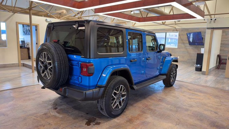 2024 Blue Jeep Wrangler 4 Door Sahara Sport Utility 4D 4X4