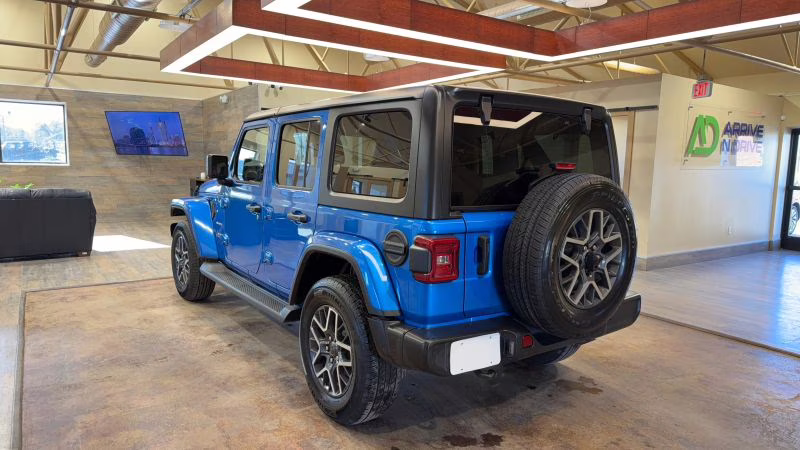 2024 Blue Jeep Wrangler 4 Door Sahara Sport Utility 4D 4X4