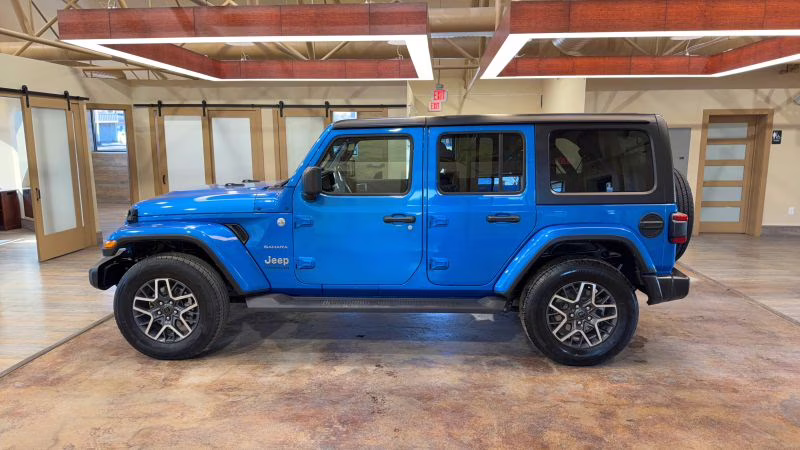 2024 Blue Jeep Wrangler 4 Door Sahara Sport Utility 4D 4X4