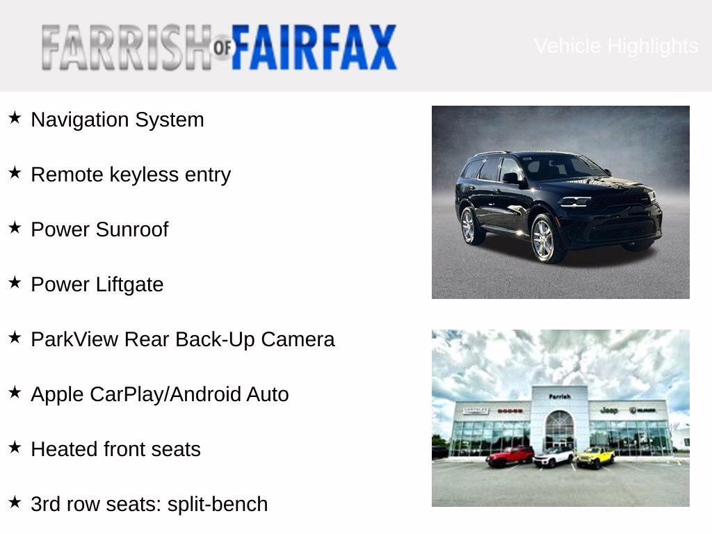 2026 DB Black Crystal Clearcoat Dodge Durango GT Plus AWD SUV