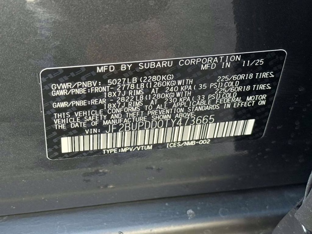 2026 Magnetite Gray Metallic Subaru Outback Limited AWD SUV