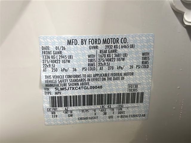 2026 Pristine White Metallic Tri-Coat Lincoln Aviator Reserve AWD SUV